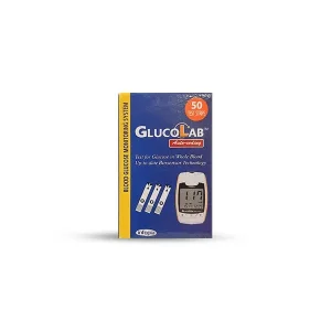 نوار تست قند خون اینفوپیا مدل گلوکولب GlucoLab بسته 50 عددی